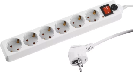 Сетевой фильтр STAYER &quot;MASTER&quot; электрический, 6 гнезд, заземление, макс. мощн. 2200 Вт, 3м 55067-3 купить в Нефтеюганске