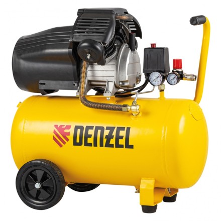 Компрессор воздушный DCV2200/50, прямой привод, 2.2 кВт, 50 литров, 380 л/мин Denzel 58167 купить в Нефтеюганске