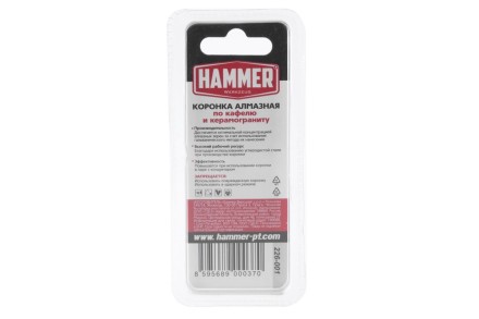 Коронка алмазная HAMMER Ф6х60мм (DHS 6.0*60/5) купить в Нефтеюганске