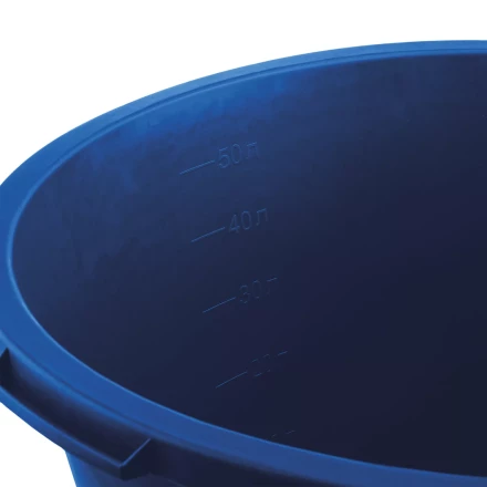 ЗУБР 60 л, первичный высокопрочный пластик, усиленный круглый строительный таз (06094-65) купить в Нефтеюганске