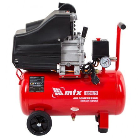 Компрессор воздушный MTX 58003, DC1500L/24, 1,5 кВт, 24 л, 210 л/мин купить в Нефтеюганске