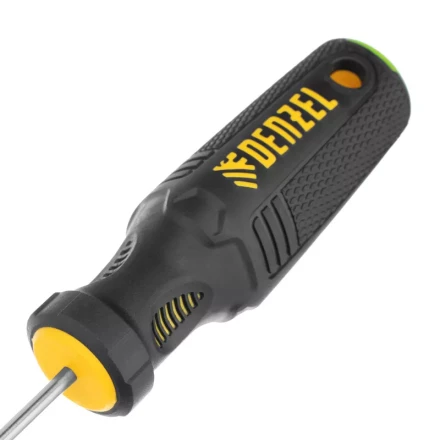 Отвертка PZ0x75 мм, CrV, трехкомпонентная рукоятка Denzel 12203 купить в Нефтеюганске