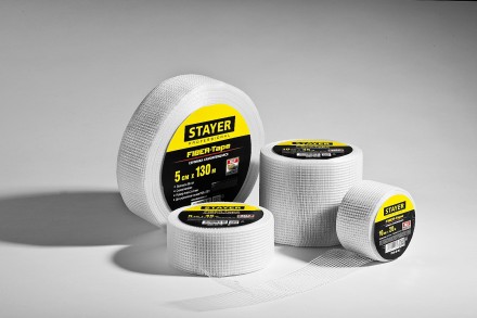 Серпянка самоклеящаяся FIBER-Tape, 5 см х 130м, STAYER Professional 1246-05-130 1246-05-130_z01 купить в Нефтеюганске