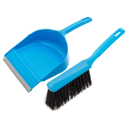 Набор: совок с кромкой 330 x 225 мм и щетка-сметка 285 мм, голубой, Home Palisad 933105 купить в Нефтеюганске