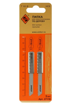 Пилка для электролобзика T101 B 2 шт. Энкор 27119 купить в Нефтеюганске