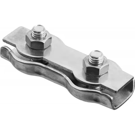 Зажим троса ЗУБР &quot;МАСТЕР&quot; двойной, оцинкованный, 4мм, 50 шт 4-304445-04 купить в Нефтеюганске