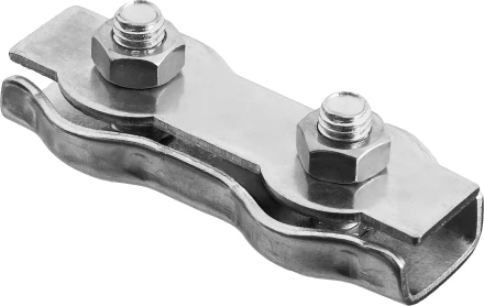 Зажим троса ЗУБР &quot;МАСТЕР&quot; двойной, оцинкованный, 4мм, 50 шт 4-304445-04 купить в Нефтеюганске