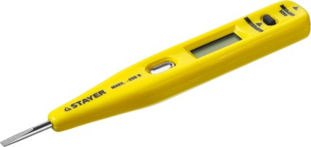 Тестер напряжения STAYER &quot;MASTER&quot; цифровой со световым индикатором, 12-220В, 125мм 45290 купить в Нефтеюганске