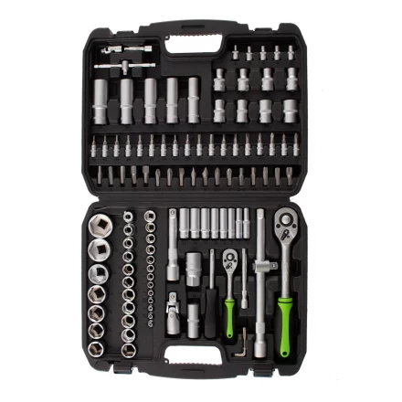 Набор инструмента 108 предметов, 1/2", 1/4" Сибртех 13498 купить в Нефтеюганске