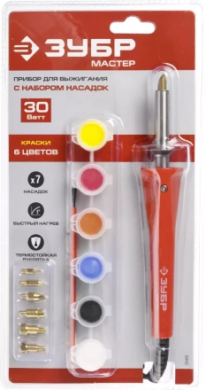 Приборы для выжигания с набором насадок и красками серия МАСТЕР купить в Нефтеюганске