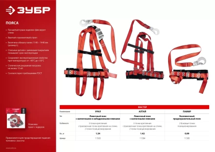 Пояс лямочный со стропом с амортизатором серия Без серии купить в Нефтеюганске