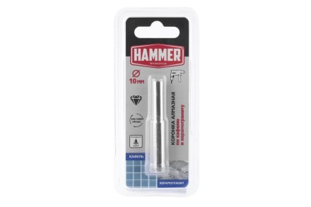Коронка алмазная HAMMER Ф10х60мм (DHS 10.0*60/5) купить в Нефтеюганске