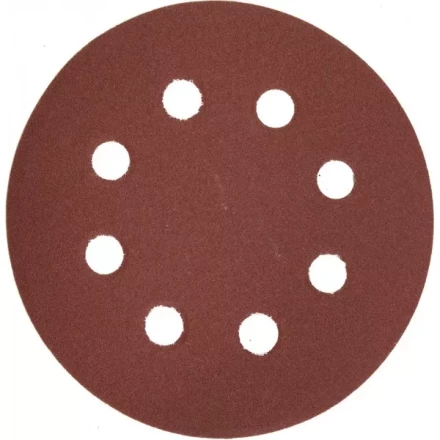 Круг шлифовальный ЗУБР &quot;МАСТЕР&quot; универсальный, из абразивной бумаги на велкро основе, 8 отверстий, Р180, 125мм, 5шт 35562-125-180 купить в Нефтеюганске