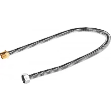 Подводка ЗУБР &quot;ЭКСПЕРТ&quot; сильфонная из нержавеющей стали, для воды, г/ш  (гайка-штуцер), 1/2&quot;, 0,6м 51011-G/S-060 купить в Нефтеюганске