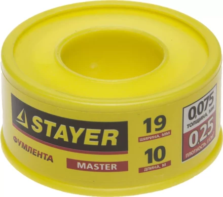 Фумлента STAYER &quot;MASTER&quot;, плотность 0,25 г/см3, 0,075ммх19ммх10м 12360-19-025 купить в Нефтеюганске