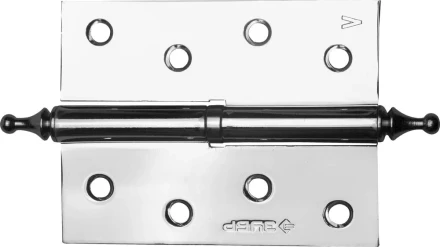 Петля дверная разъемная ЗУБР &quot;ЭКСПЕРТ&quot;, 1 подшипник, цвет хром (CP), левая, с крепежом, 100х75х2,5мм, 2 шт 37605-100-2L купить в Нефтеюганске