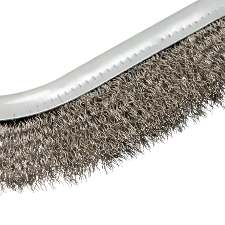 Щетка металлическая с пластмассовой ручкой, нержавеющая проволока Denzel 748287 купить в Нефтеюганске