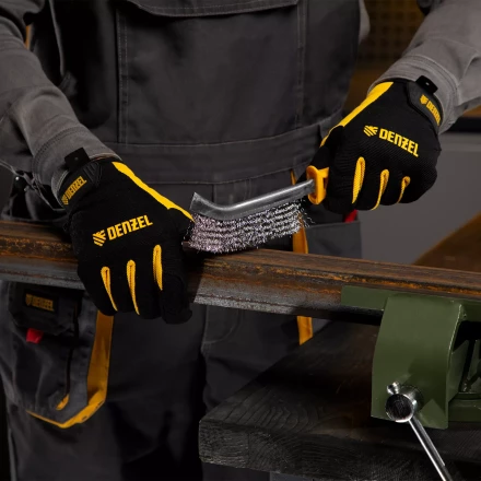 Щетка металлическая с пластмассовой ручкой, нержавеющая проволока Denzel 748287 купить в Нефтеюганске