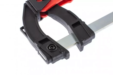 Струбцина реечная быстрозажимная пластиковый корпус рычажно-храповой механизм 200 х 90 х 290 мм штанга 5 х 20 мм Matrix 20736 купить в Нефтеюганске