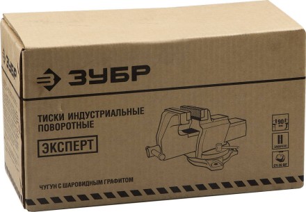 Тиски ЗУБР &quot;ЭКСПЕРТ&quot; индустриальные поворотные, 200мм 32703-200 купить в Нефтеюганске