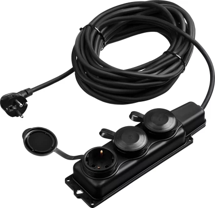 ЗУБР КГ-325-Ш3, КГ, 3 x 2.5 мм2, IP44, 10 м, 3 гн., 4000 Вт, силовой удлинитель, Профессионал (55024-10) купить в Нефтеюганске