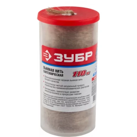 Нить ЗУБР льняная сантехническая, 110м 4-51992-110 купить в Нефтеюганске