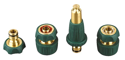 Набор поливочный RACO: Наконечник, адаптер, соединители 1/2&quot; х 3/4&quot;, латунь с покрытием TPR, 4 предмета 4244-55147B купить в Нефтеюганске