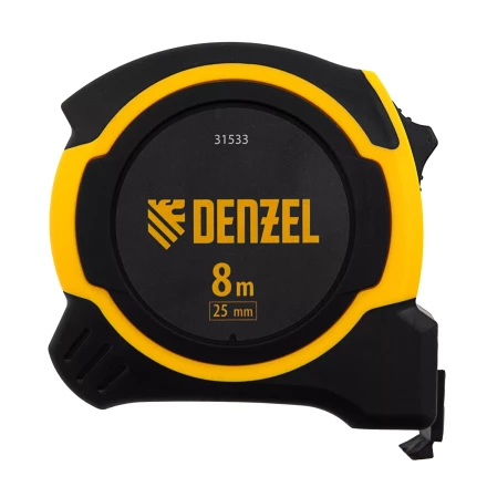 Рулетка Denzel 8м х 25мм, двухкомп. корпус, магнитный обрезиненный зацеп, 31533 купить в Нефтеюганске