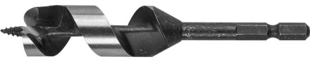 ЗУБР. Сверло по дереву, спираль Левиса, шестигранный хвостовик 1/4&quot;, 20х120мм 29483-120-20 купить в Нефтеюганске