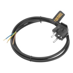 Шнур сетевой Denzel Energy Series, ПВС, 1,5 м, 3 x 1 мм, с неразборной вилкой, черный, 3 м, 37663