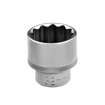 Головка торцевая 32 мм двенадцатигранная CrV под квадрат 1/2 хромированная Stels 13674 купить в Нефтеюганске