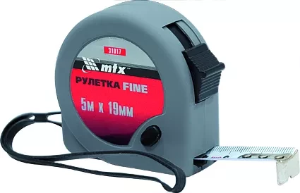 Рулетка Fine 5 м х 19 мм пластиковый корпус  MATRIX 31017 купить в Нефтеюганске