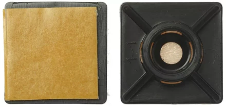 Площадка ЗУБР &quot;МАСТЕР&quot; под хомут нейлоновая, самоклеящаяся, 27 x 27 мм, 5 шт 4-309176-27-27 купить в Нефтеюганске