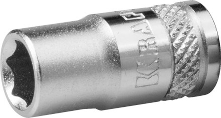 Торцовая головка KRAFTOOL &quot;INDUSTRIE QUALITAT&quot;, Cr-V, FLANK, хромосатинированная, 1/4&quot;, 7 мм 27815-07_z01 купить в Нефтеюганске