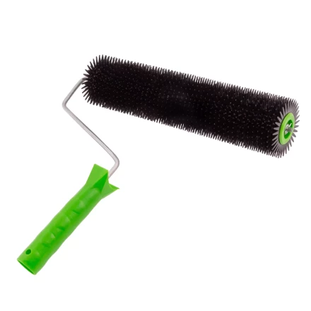 Валик игольчатый для наливных полов с ручкой, острая игла, 300 мм Сибртех 81111 купить в Нефтеюганске