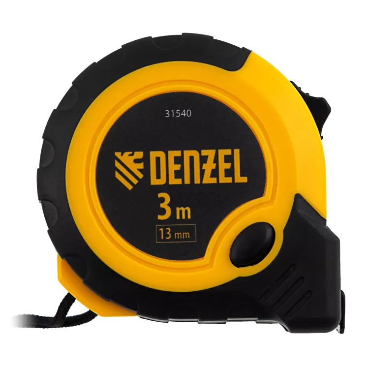 Рулетка Denzel 3м х 13мм, двухкомп. корпус, кнопка-пауза, 31540 купить в Нефтеюганске