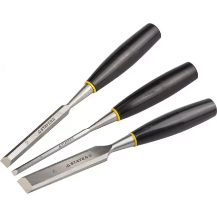 Набор стамесок с пластмассовой ручкой, 6/12/25мм, 3шт, STAYER 1820-H3 купить в Нефтеюганске