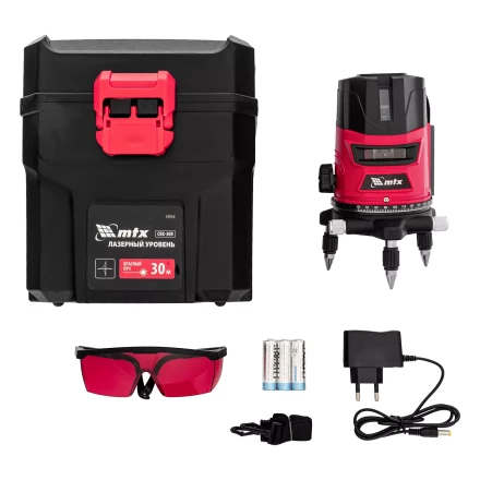 Лазерный уровень MTX CRL-30R, 30 м, красный луч, батарейки, резьба 5/8&quot; 35034 купить в Нефтеюганске