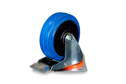 Колесо поворотное из эластичной резины MW150 150 мм с тормозом 1024404 купить в Нефтеюганске