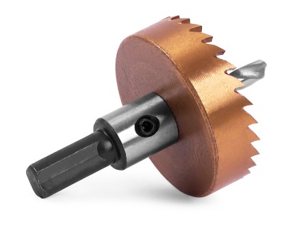 HSS-TiN коронка MESSER 50мм с центр. сверлом и толкающей пружиной для  лист. материала  до 2 мм ц/х купить в Нефтеюганске