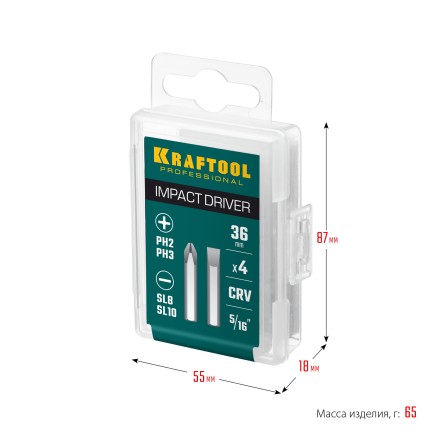Биты для ударно-поворотных отверток KRAFTOOL 25551 купить в Нефтеюганске