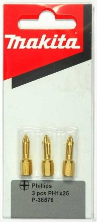 Биты Makita PH1 25мм 3шт, алмазные (P-38576) купить в Нефтеюганске