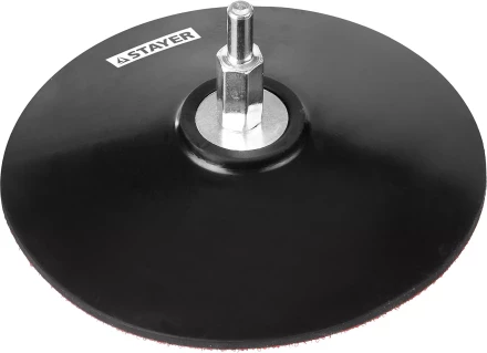 Тарелка опорная STAYER &quot;MASTER&quot; резиновая для дрели, на липучке, d=115мм 35740-115 купить в Нефтеюганске