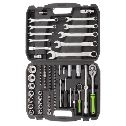 Набор инструмента 83 предмета, 1/2&quot;, 1/4&quot; Сибртех 13500 купить в Нефтеюганске