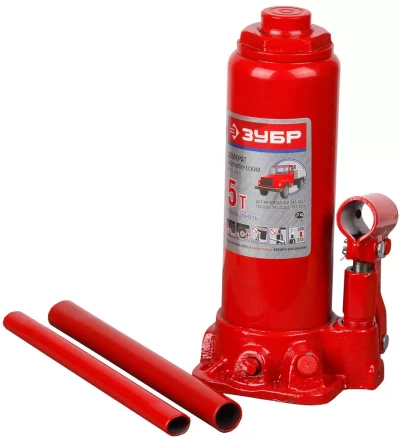 Домкрат ЗУБР гидравлический бутылочный, для автомобилей ГАЗ, 5т, 228-390мм 43059-390-5 купить в Нефтеюганске
