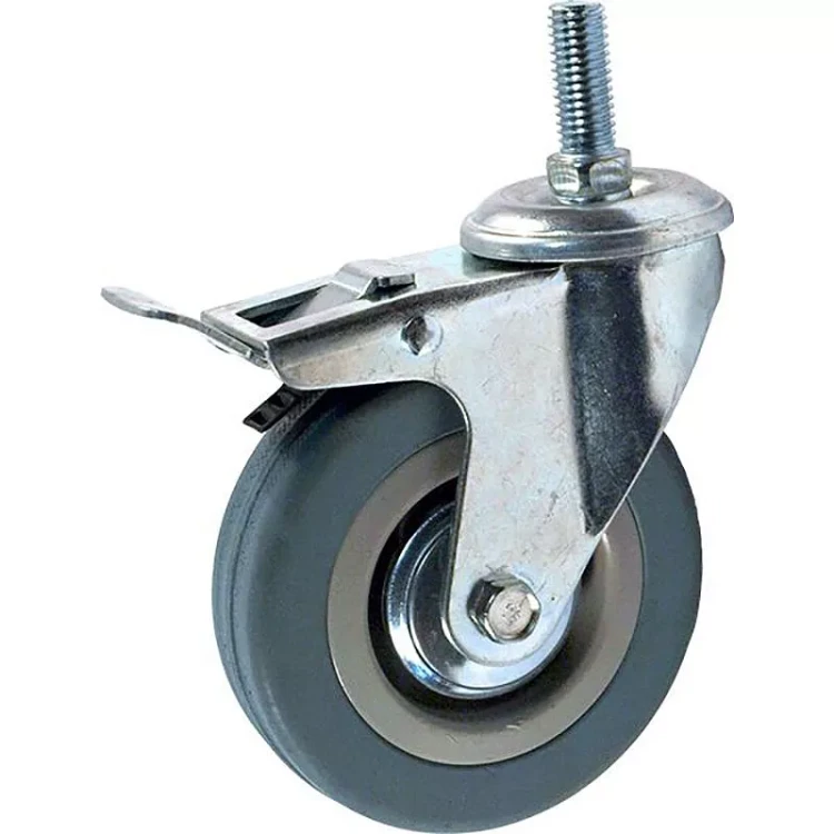Аппаратное поворотное колесо с болтом  HITCH 75*20 резина серая SCtg93 (SZ084825) купить в Нефтеюганске