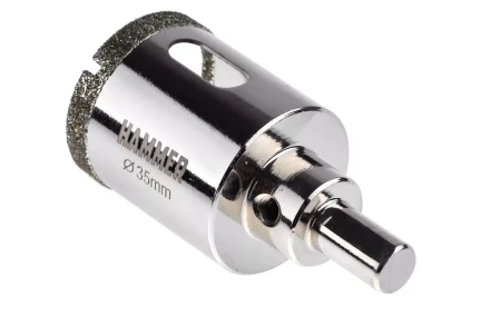 Коронка алмазная HAMMER Ф35мм HEX (DHS 35.0*65/5) купить в Нефтеюганске