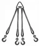 Строп текстильный четырехветвевой 4СТ 1.25 т L=1 м  SF6 30 мм Звено РТ-3. вшитый кч din 0.75 купить в Нефтеюганске