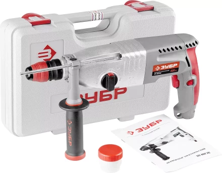 Перфоратор ЗУБР, SDS-plus, БЗП,  в компл., металл корпус редуктора, 800Вт, кейс ЗП-800ЭК купить в Нефтеюганске