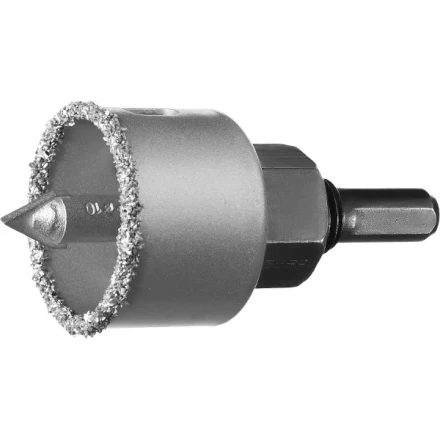 Коронка-чашка ЗУБР &quot;ПРОФЕССИОНАЛ&quot; c карбид-вольфрамовым нанесением, 38 мм, высота 25 мм, в сборе с державкой и сверлом 33360-038_z01 купить в Нефтеюганске